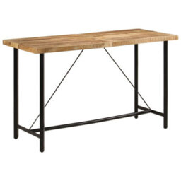 Vidaxl Bar Table 180X70X107 Cm Solid Wood Mango And Iron - thumbnail 1