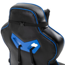 Vinsetto Gaming Chair Ergonomic Manual Reclining Gamer Chair Footrest Blue - thumbnail 8