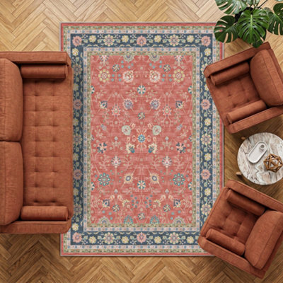 Decoranddecor Area Rugs, Living Room Rugs, Washable Rugs, 160X230Cm, Non-Slip, Pet Friendly, Low Pile, Persian Rug - Nara - image 1
