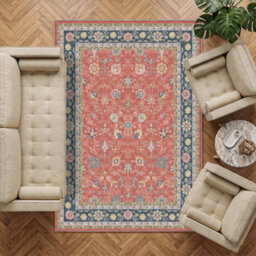 Decoranddecor Area Rugs, Living Room Rugs, Washable Rugs, 160X230Cm, Non-Slip, Pet Friendly, Low Pile, Persian Rug - Nara - thumbnail 2