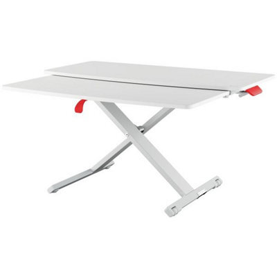 Leitz Ergo Cosy Adjustable Ergonomic Portable Laptop Standing Desk Converter With Sliding Tray 800 X 420mm For Home Office In Grey - image 1