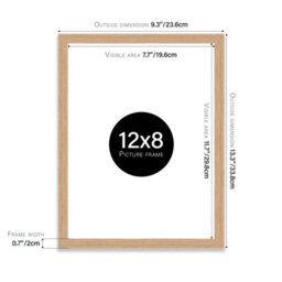 12X8 Oak Picture Frame (30.5 X 20.3Cm) Poster, Photo, Artwork, Gallery Wall Or Print - thumbnail 3