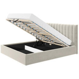 Cosmo M 160X200Cm Modern Bed With Storage Cream - thumbnail 4