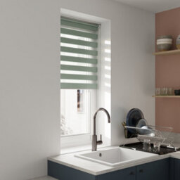 GoodHome Elin Corded Celadon Green Day & Night Roller Blind (W)60Cm (L)180Cm