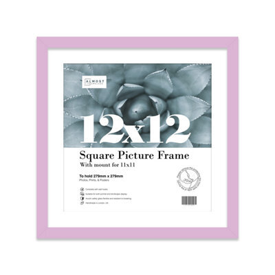 "12X12"" Lilac Picture Frame - 12X12"" Square Frame With 11X11"" Mount For 12X12""/11X11"" Pictures Moderrn Style Thin Edge, 1 Pack" - image 1