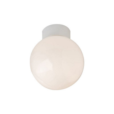 Happy Homewares Traditional Opal Glass Globe Ip44 Bathroom Ceiling Light Fitting