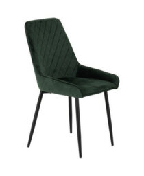 Seconique Avery Green Velvet Dining Chair X2 Velvet Fabric Priced Per Pair - thumbnail 4