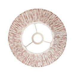 Loops 30Cm Handcrafted Tapered Cylinder Lamp Shade With Neutral Ikat Print Fabric For Elegant Home Decor - thumbnail 4