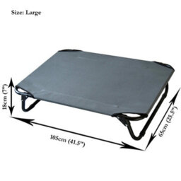Actiaspet Elevated Dog Bed Pet Cat Raised Folding Camping Cot Indoor Outdoor Waterproof Large Grey - thumbnail 2
