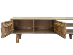 Buttercup Farm Geometric Tv Unit - Mango Wood - L35 X W118 X H41 Cm - Mango Light Finish - thumbnail 6