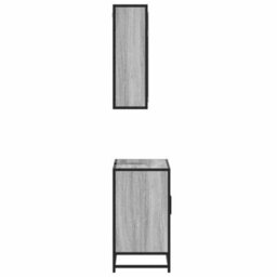 Berkfield 2 Piece Bathroom Furniture Set Grey Sonoma Engineered Wood - thumbnail 6