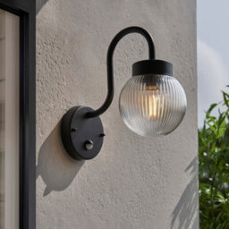 Luminosa Eldon Globe Wall Lamp Textured Black, Ip44 - thumbnail 3