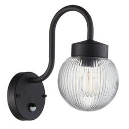 Luminosa Eldon Globe Wall Lamp Textured Black, Ip44 - thumbnail 6