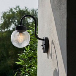 Luminosa Eldon Globe Wall Lamp Textured Black, Ip44 - thumbnail 5