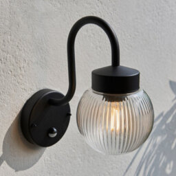 Luminosa Eldon Globe Wall Lamp Textured Black, Ip44 - thumbnail 4