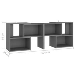 Berkfield Tv Cabinet Grey 104X30X52 Cm Engineered Wood - thumbnail 7