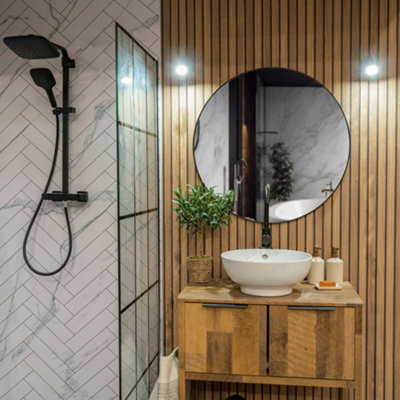 Valuelights Benton Grey Single Ip44 Bathroom Wall Spotlight And Cool Bulb - image 1