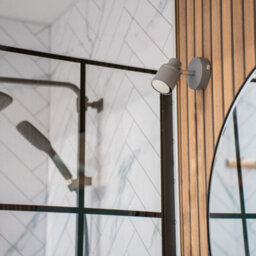 Valuelights Benton Grey Single Ip44 Bathroom Wall Spotlight And Cool Bulb - thumbnail 6