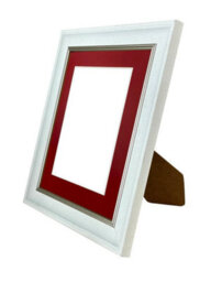 Frames By Post Scandi White Speckled Frame With Red Mount For Image Size 7 X 5 Inch - thumbnail 4