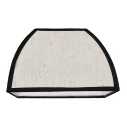 Happy Homewares Vintage Victorian Square Lamp Shade In Oatmeal Linen And Black Trim - thumbnail 2