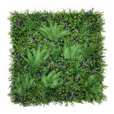 The Chair Cover Company Artificial Plant Flower Wall Panels Realistic Indoor Outdoor Greenery 1M X 1M For Home, Garden, Office Decor