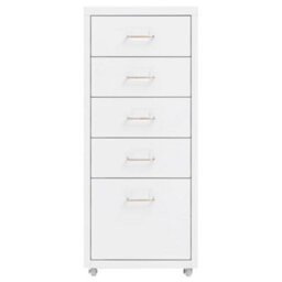 Berkfield Mobile File Cabinet White 28X41X69 Cm Metal - thumbnail 2
