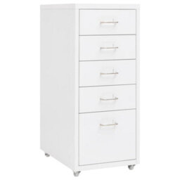 Berkfield Mobile File Cabinet White 28X41X69 Cm Metal