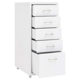 Berkfield Mobile File Cabinet White 28X41X69 Cm Metal - thumbnail 5