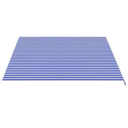Walplus Replacement Fabric For Awning Garden Sun Shade Canopy Gazebo For Back Door, Porch, Patio Blue And White 4.5X3.5 M - thumbnail 4