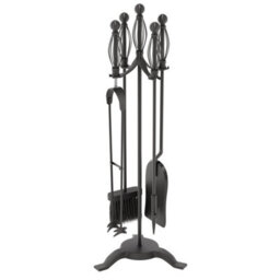 Lassic Fire Vida 5 Piece Darton Black Companion Set - Shovel, Brush, Poker, Tongs, Stand - thumbnail 8