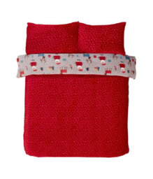 Smart Living Printed Santa Christmas Fleece Duvet Cover With Pillowcases - thumbnail 4