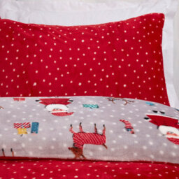 Smart Living Printed Santa Christmas Fleece Duvet Cover With Pillowcases - thumbnail 5