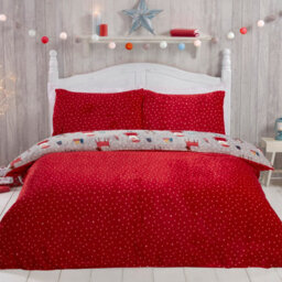 Smart Living Printed Santa Christmas Fleece Duvet Cover With Pillowcases - thumbnail 2