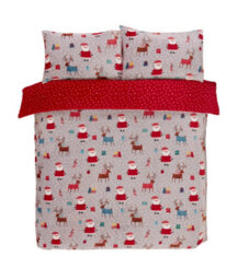 Smart Living Printed Santa Christmas Fleece Duvet Cover With Pillowcases - thumbnail 3