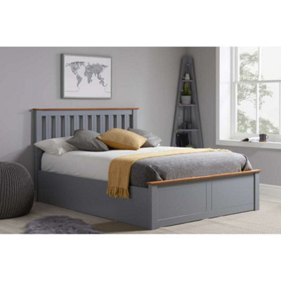 Birlea Phoenix Small Double Ottoman Bed Stone Grey - image 1
