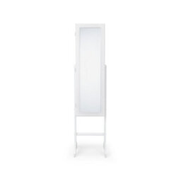 Julian Bowen Prima White Rectangular Freestanding Mirror With Hidden Internal Jewellery Storage, Height: 144 X Width: 34 X Depth: 35Cm - thumbnail 5
