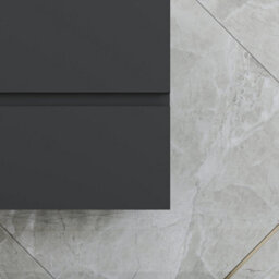 Probaty Bathrooms Vanity Unit Matte Anthracite Mdf,500X385X520mm,wall Mounted,2 Drawers With Artificial Stone Square Basin - thumbnail 6