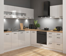 Impact Furniture Kitchen Wall Unit Cabinet Cupboard 600mm Upper Storage Chalk White Gloss Doors 60Cm Modern Budget Junona - thumbnail 2
