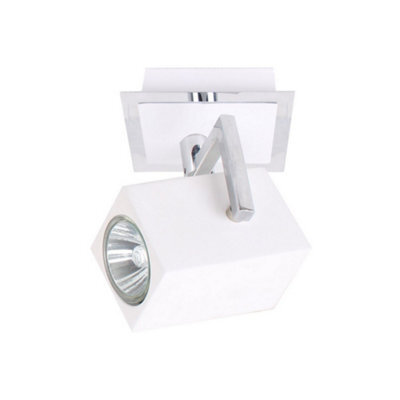 Luminosa Lighting Luminosa Modern Spotlights Chrome 1 Light  With White Shade, Gu10