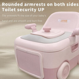 Xample Baby Potty Training Seat With Handles, Footstool, High Backrest, Soft Cushion, Foldable & Portable Chair For Kids - thumbnail 7