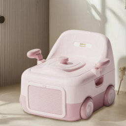 Xample Baby Potty Training Seat With Handles, Footstool, High Backrest, Soft Cushion, Foldable & Portable Chair For Kids - thumbnail 3