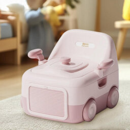 Xample Baby Potty Training Seat With Handles, Footstool, High Backrest, Soft Cushion, Foldable & Portable Chair For Kids - thumbnail 4