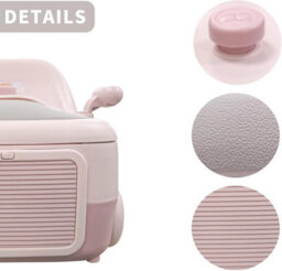 Xample Baby Potty Training Seat With Handles, Footstool, High Backrest, Soft Cushion, Foldable & Portable Chair For Kids - thumbnail 5