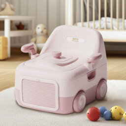 Xample Baby Potty Training Seat With Handles, Footstool, High Backrest, Soft Cushion, Foldable & Portable Chair For Kids - thumbnail 1
