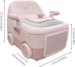 Xample Baby Potty Training Seat With Handles, Footstool, High Backrest, Soft Cushion, Foldable & Portable Chair For Kids - thumbnail 9