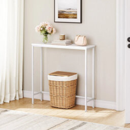 Console Entryway Display Sofa Table Compact White - thumbnail 3