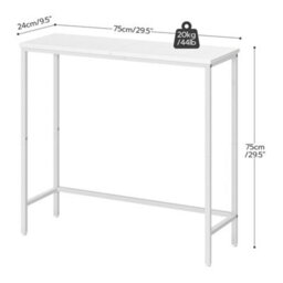 Console Entryway Display Sofa Table Compact White - thumbnail 2