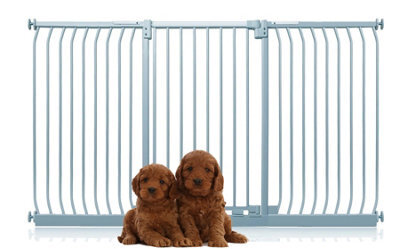 Bettacare Extra Tall Elite Dog Gate, 197Cm - 206Cm, Matt Grey, Extra Tall 96.8Cm In Height, Pressure Fit Pet Gate - image 1