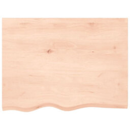 Berkfield Wall Shelf 80X60X6 Cm Untreated Solid Wood Oak - thumbnail 2