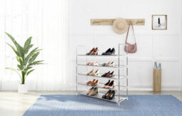 Ehc Shoe Rack 5 Tier, Shoe Storage Organiser, Stackable Shoe Rack, Shoe Shelf For Hallway, Living Room, Bedroom - thumbnail 2